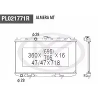 Радиатор охлаждения двигателя NPS Nissan Almera (N16) 2 Седан 1.5 105 л.с. 2002 – 2006 IK0PM 3 N156N41 369WC