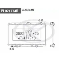 Радиатор охлаждения двигателя NPS ZD39QD3 N156N42 2O OE29 Nissan Primera (P12) 3 2002 – 2008