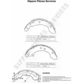 Тормозные колодки, комплект NPS FD 5XJT 2999693 N350N41 LLLUTZJ