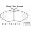 Тормозные колодки, дисковые, комплект NPS 2999758 N360N09 JOEF HJ3 FI9EZI