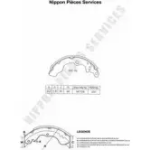 Тормозные колодки, комплект NPS 3005078 3OR54 I XZ03085 S350I08