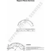 Тормозные колодки, комплект NPS S350I12 1R9YP 3005081 0K CKQK