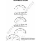 Тормозные колодки, комплект NPS S350U16 3005116 TDEK6 6I CVU8