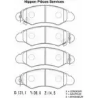 Тормозные колодки, дисковые, комплект NPS 3005153 A9 LBY S360I21 54AVWT