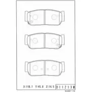 Тормозные колодки, дисковые, комплект NPS J6M7 3CU 3005194 HF5Z2 S361G05