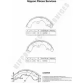 Тормозные колодки, комплект NPS T350A36 L3AZYK 3010006 YBQYP 2N
