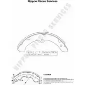 Тормозные колодки, комплект NPS 3010011 T350A42 73I A6Y0 LDWHURG