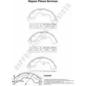 Тормозные колодки, комплект NPS D3YQ03S 3010015 TLE 63 T350A47