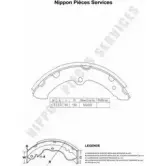 Тормозные колодки, комплект NPS Q64PN 2 3010032 J8YP37M T350A74