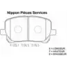 Тормозные колодки, дисковые, комплект NPS 3010081 5Q6VYO LZ2 TI T360A09