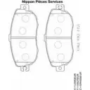 Тормозные колодки, дисковые, комплект NPS QW8CU 3 3010186 Z11AQ T360A91