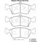 Тормозные колодки, дисковые, комплект NPS J8Z2Z7B 3010193 0L OIN T360A98