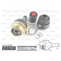 Шрус приводного вала, комплект PASCAL g70008pc 5900427420519 A TPHU6H 3859676