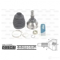 Шрус приводного вала, комплект PASCAL 3Z QUX3 Citroen C5 2 (RC, RE, PF3) 2004 – 2008 5900427414495 g1c020pc