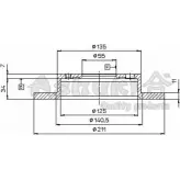 Тормозной диск ASHUKI 316ONK 3034479 0990-5206 2X8 EOM