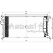 Радиатор кондиционера ASHUKI C559-04 D36OF 4G F3K 3040310