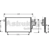 Радиатор кондиционера ASHUKI C559-18 8DC CMPS 2V9GNN Mitsubishi Colt