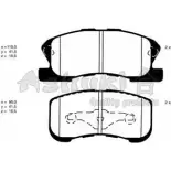 Тормозные колодки, дисковые, комплект ASHUKI TKZIXX 3041368 D091-40 2KSX E