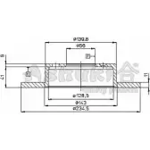 Тормозной диск ASHUKI 3041392 7NX 7CU D098-03 5EDM96B