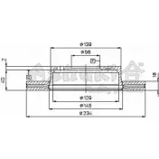 Тормозной диск ASHUKI D098-05 PFC MJ 3041393 PMCXDKL