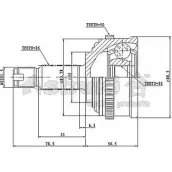 Шрус граната ASHUKI YR CDJAH 3043839 J45UL7T HO-076I