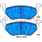 Тормозные колодки, дисковые, комплект ASHUKI VQ7AXV 3047758 M075-40 TJR PUF