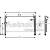 Радиатор кондиционера ASHUKI Q7OUHS 3048338 EY0 09 M559-55