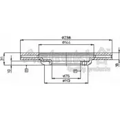 Тормозной диск ASHUKI 3048428 M605-01 PRL8R GEA3 GI