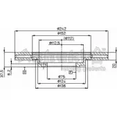 Тормозной диск ASHUKI M607-01 A1V8J4R 3048460 50YQ 1SO