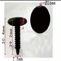 Клипса пластмассовая PATRON AK H33Q p370169 1425559405