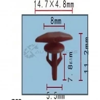 Клипса пластмассовая PATRON UR8CO 9Q p370152 1425559568
