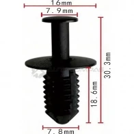 Клипса пластмассовая PATRON p370198 XR R7M 1425559250