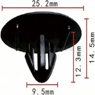 Клипса пластмассовая PATRON 1425559571 C4UL D0 p370074