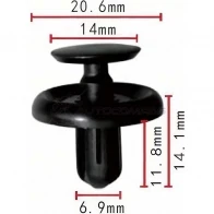 Клипса пластмассовая PATRON 0ZS T582 p370034 1425559566