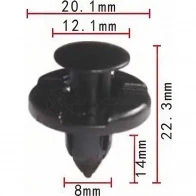Клипса пластмассовая PATRON p370002 LRH0 S 1425559478
