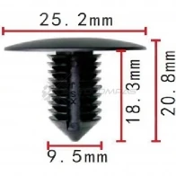 Клипса пластмассовая PATRON p371568 NA5X7 00 1425558137