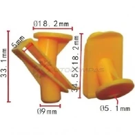 Клипса пластмассовая PATRON p371573 N04 T0 1425558510