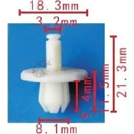 Клипса пластмассовая PATRON 6 ZNR601 p371509 1425558988