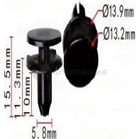 Клипса пластмассовая PATRON 1425558904 JFP GAY p371299