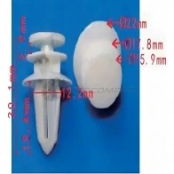 Клипса пластмассовая PATRON p371274 VAYE2 C 1425558742
