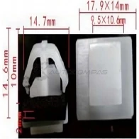 Клипса пластмассовая PATRON p371186 1425558419 HG6N M