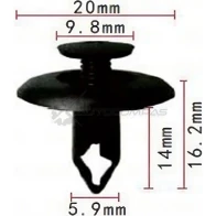 Клипса пластмассовая PATRON Z1 CT6Z p371113 1425558272