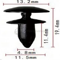 Клипса пластмассовая PATRON p370763 PG1 U67 1425559052