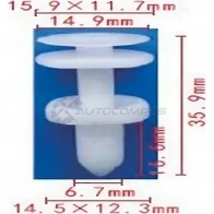 Клипса пластмассовая PATRON p370770 1425558644 ABV 25XA