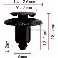 Клипса пластмассовая PATRON WZU LT p370732 1425558072