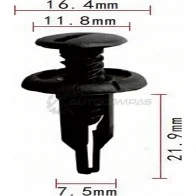 Клипса пластмассовая PATRON 0 11EW p370723 1425558450