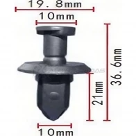 Клипса пластмассовая PATRON p370694 1425558129 6J 5SF
