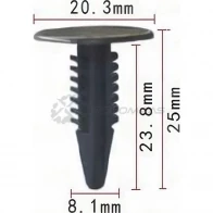 Клипса пластмассовая PATRON 1425558846 p370683 DWZYZ CJ
