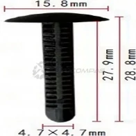 Клипса пластмассовая PATRON 4RA X2M 1425558051 p370638