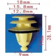 Клипса пластмассовая PATRON 1SRS H0 p370635 1425559060